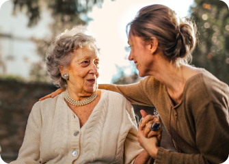 A person holding a person's hand.
