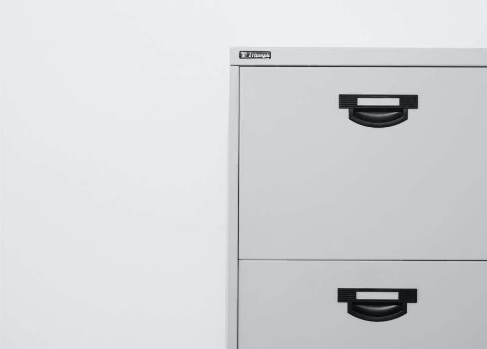 A silver rectangular object.