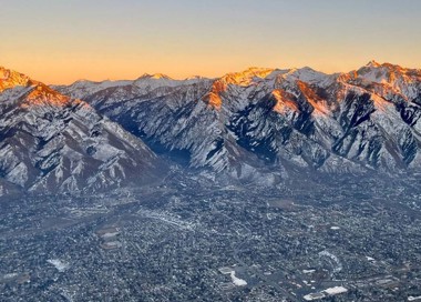 A snowy mountainous area.