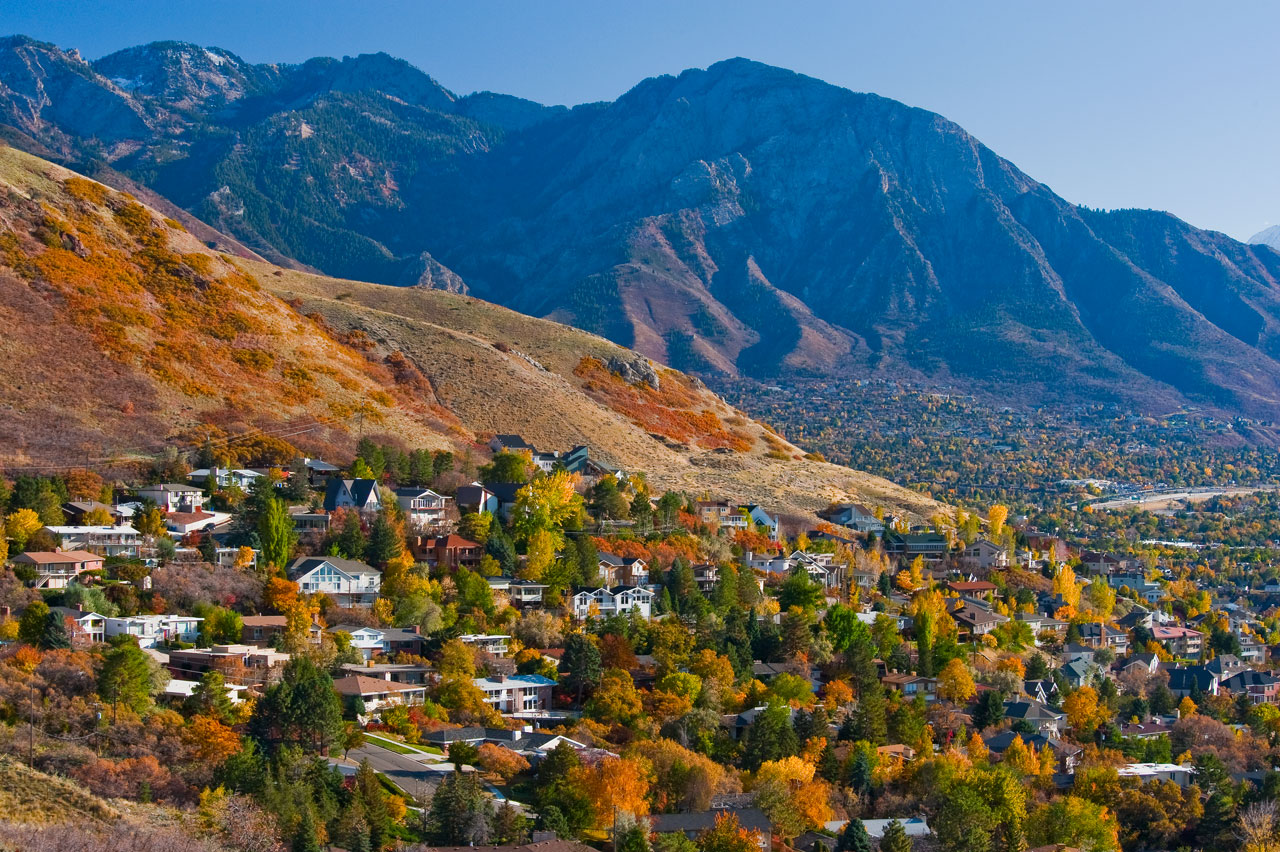 A town in the mountains.