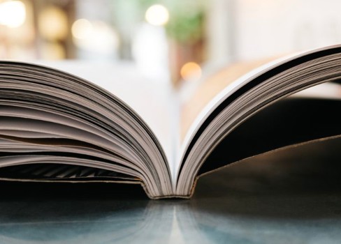 A stack of books.