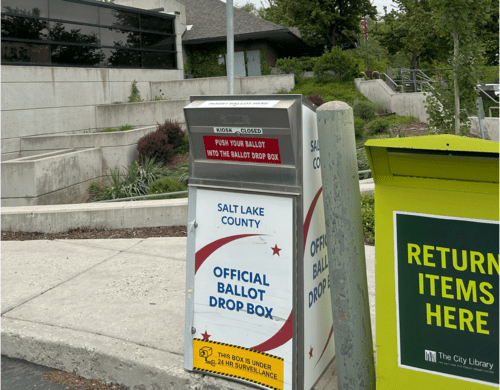 SALT LAKE COUNTY OFFICIAL BALLOT DROPBO& RETURN ITEMS HERE