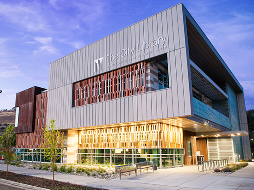 A building with a sign on the front.