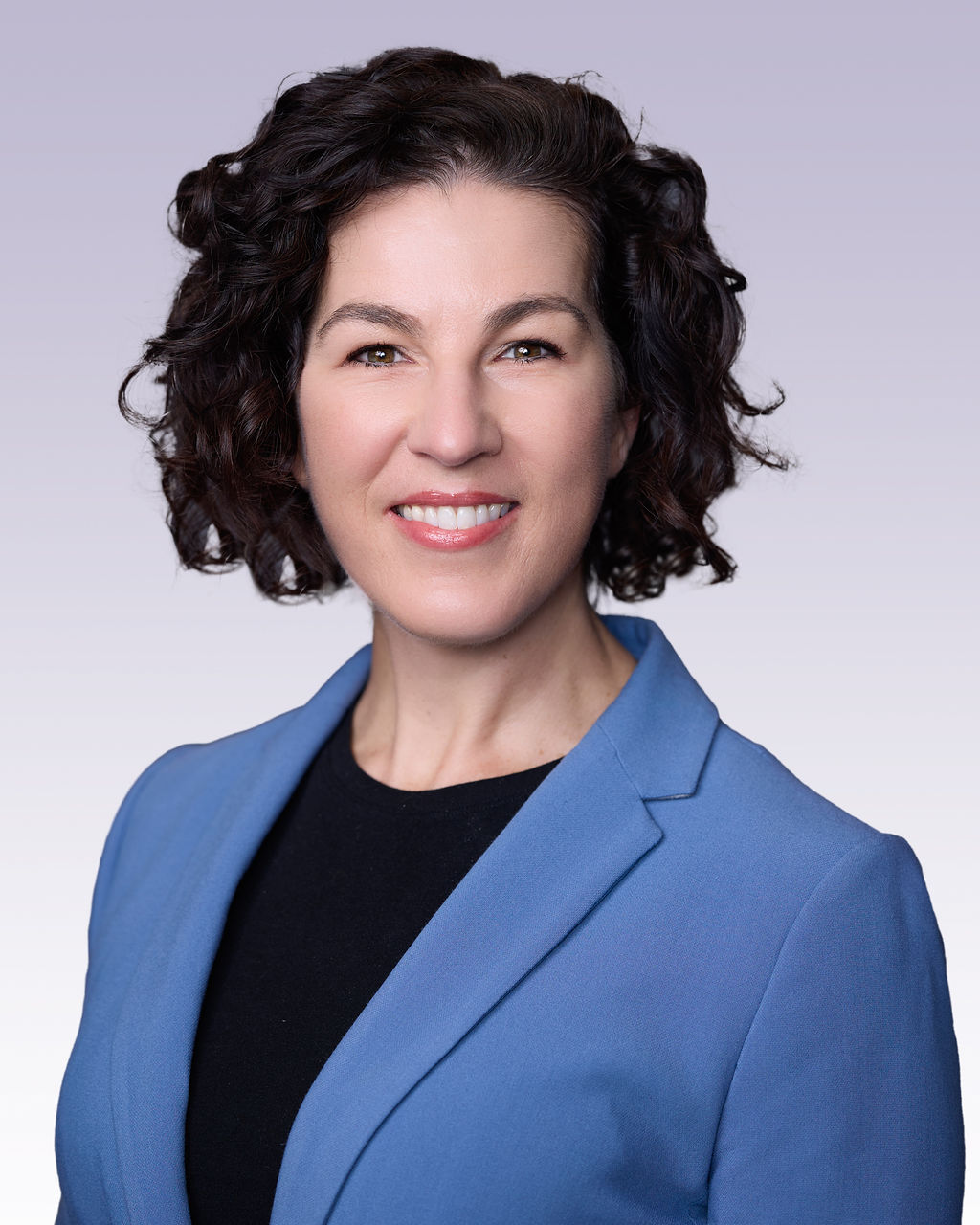 A person in a blue shirt.