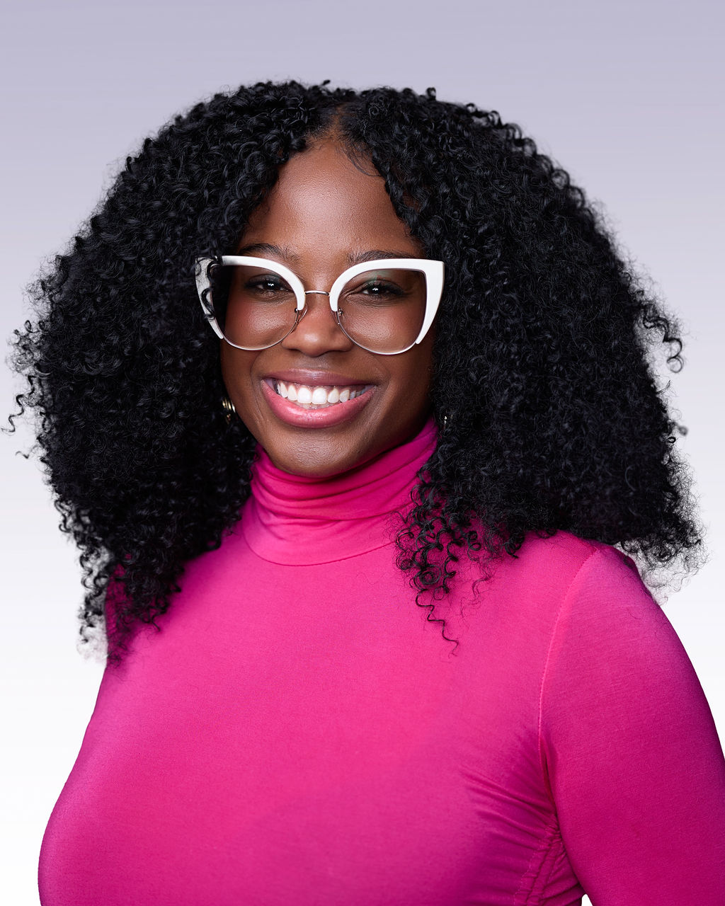 A person with curly hair.