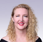 A woman with blonde hair.