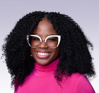 A person with curly hair.