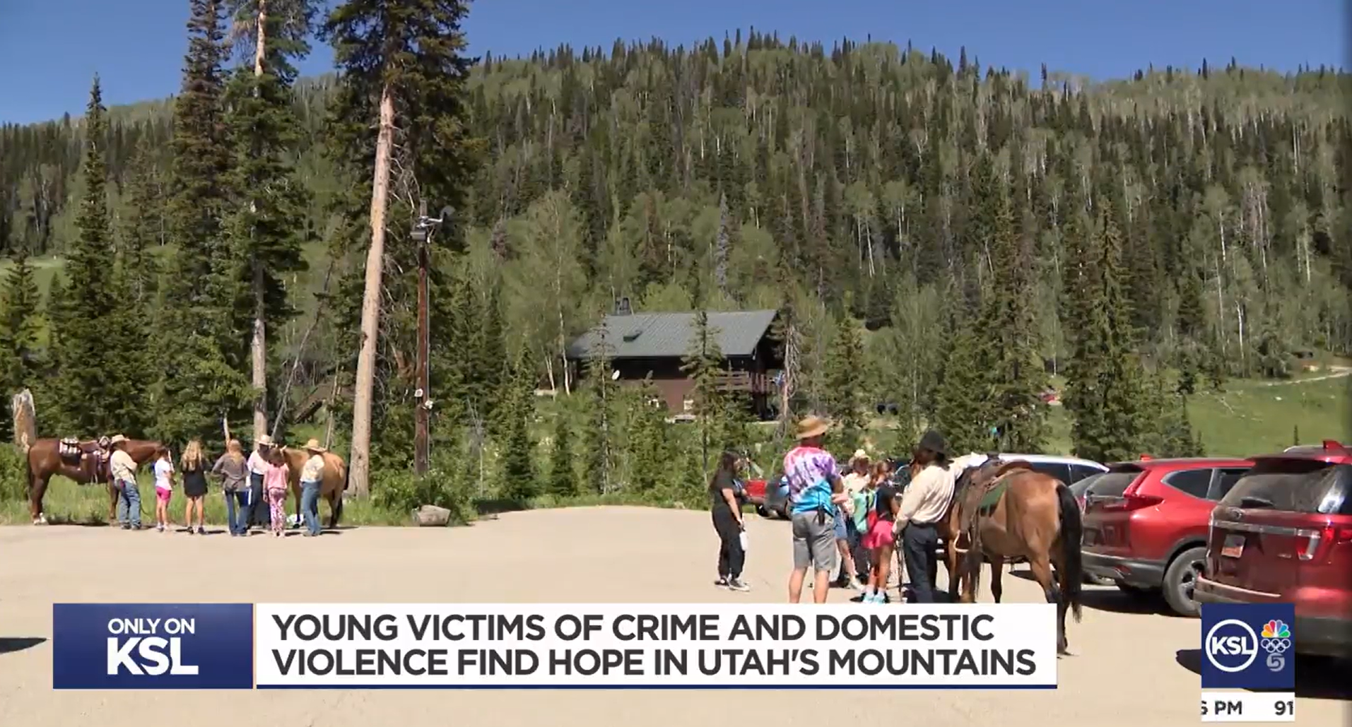 ONLY ON KSL YOUNG VICTIMS OF CRIME AND DOMESTIC VIOLENCE FIND HOPE IN UTAH'S MOUNTAINS 5 PM 91