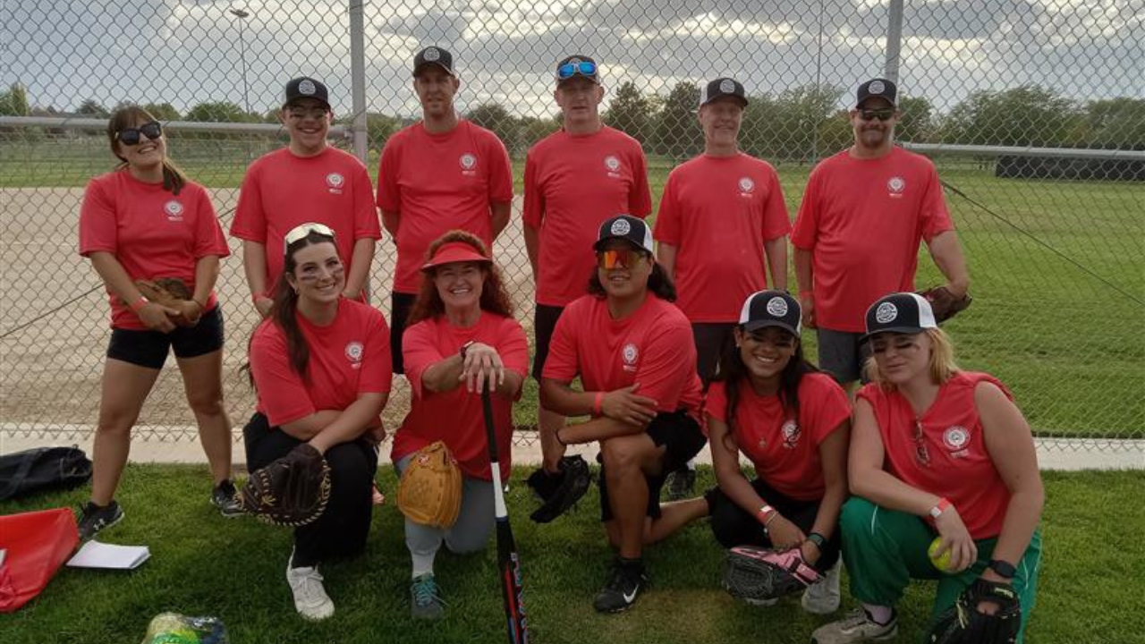 A group of people pose for a photo.