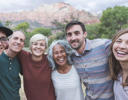 A group of people posing for a photo.