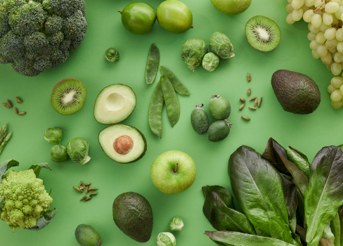 A group of fruits.