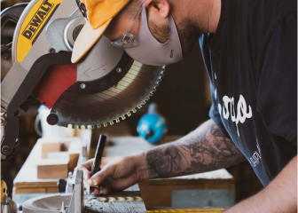 A man working on a machine.