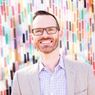 A man wearing glasses.