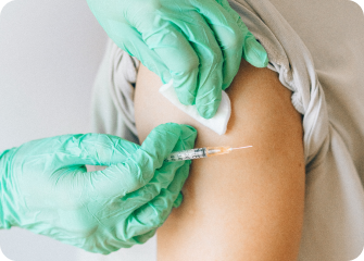 A person wearing a mask.