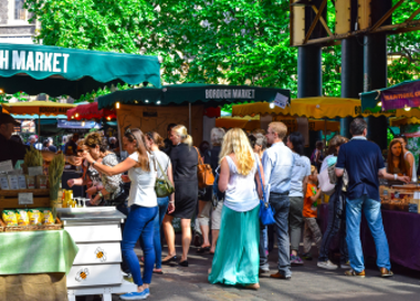 People standing in a line.
