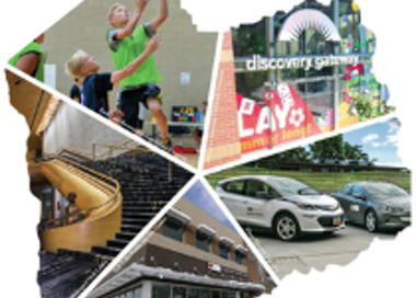 A person jumping off a building.