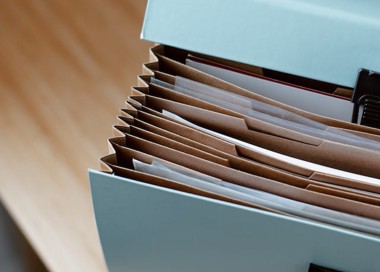 A box of files