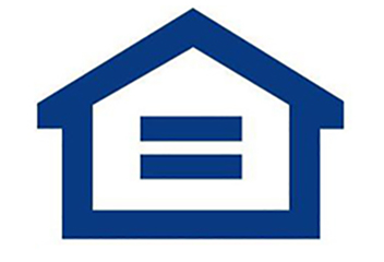 A blue and white square with a blue square in the middle.