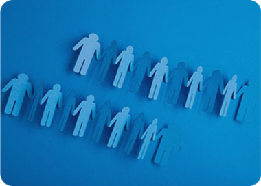 A close-up of a blue screen.