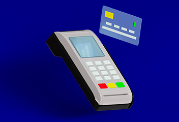 A white calculator and a small white calculator.