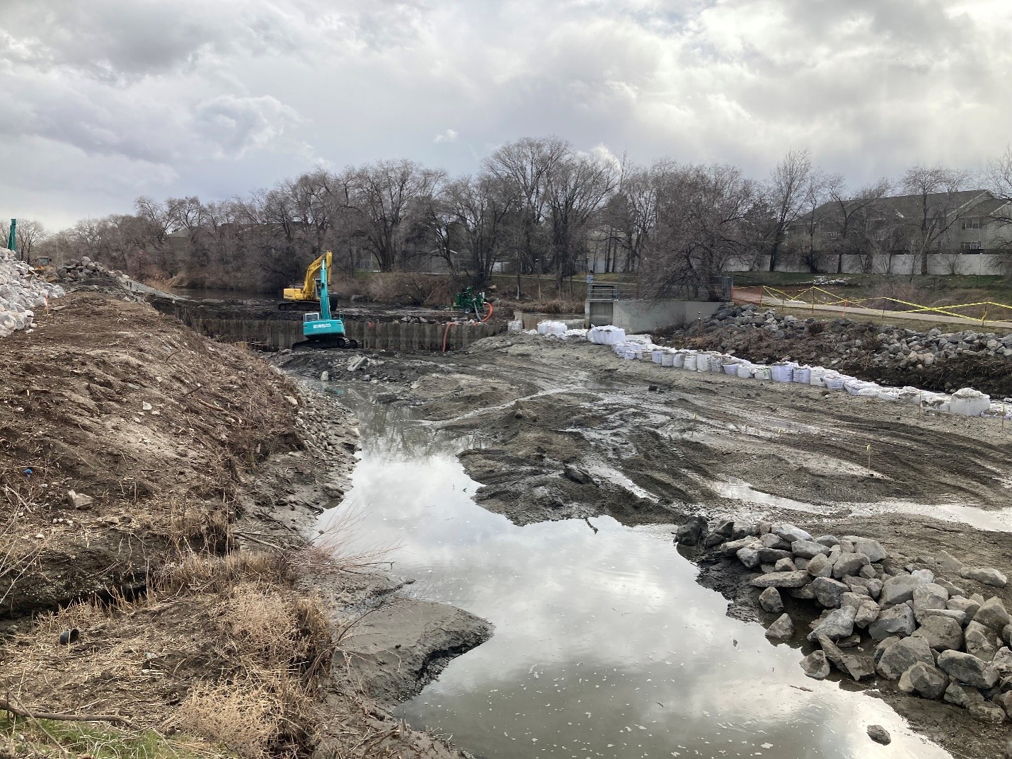 Restoration project on the Jordan River: Before