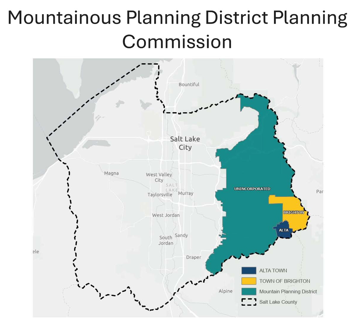 Mountainous Planning District Planning Commission Map.