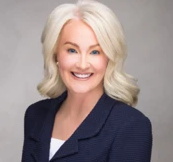 A woman with blonde hair.