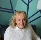 A woman with blonde hair.