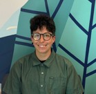 A man wearing glasses.