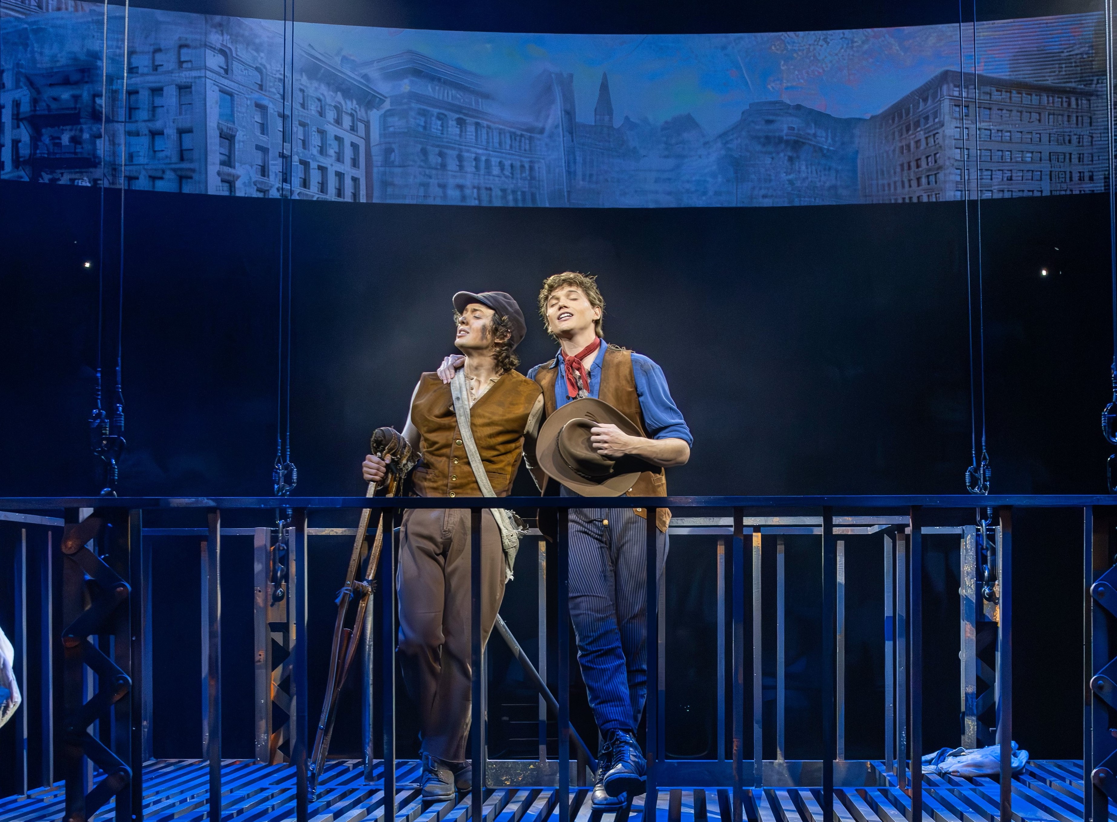 A couple of men on a stage.