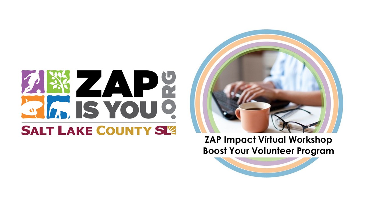 ZAP„ IS YOU o, SALT LAKE ZAP Impact Virtual Workshop Boost Your Volunteer Program