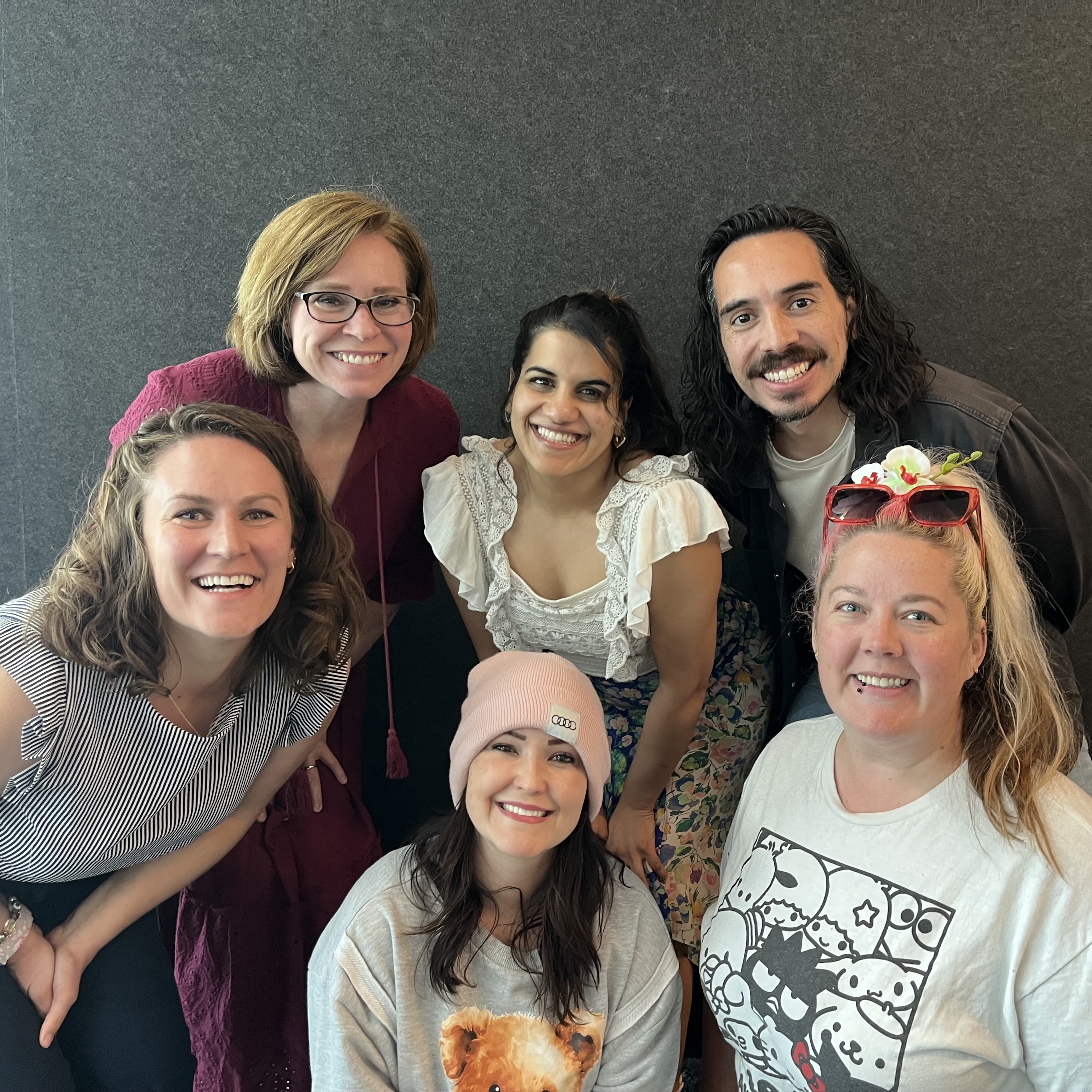 A group of people posing for a photo.