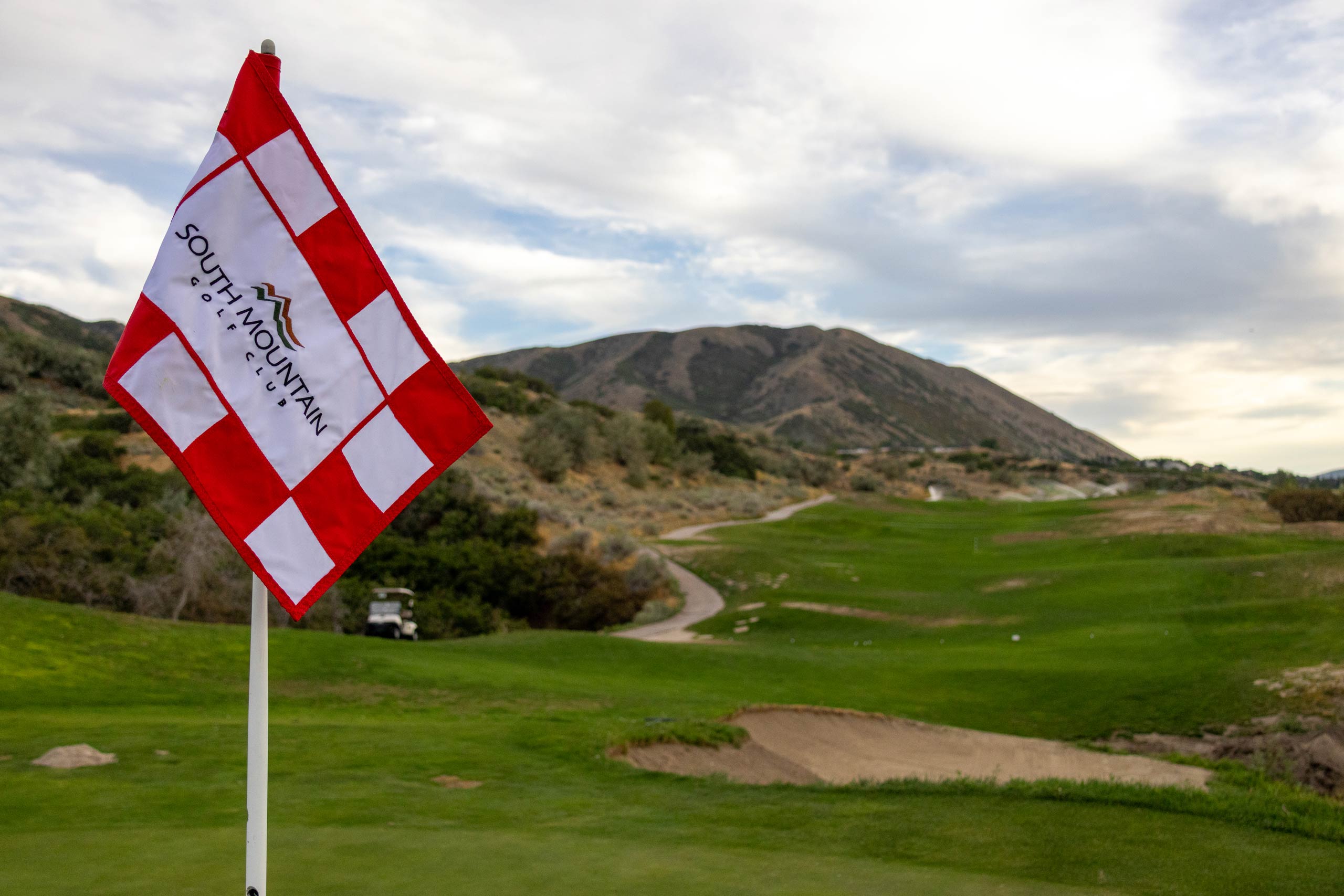 A flag on a South Mountain golf course in Salt Lake City.