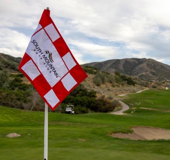 A flag on a South Mountain golf course in Salt Lake City.