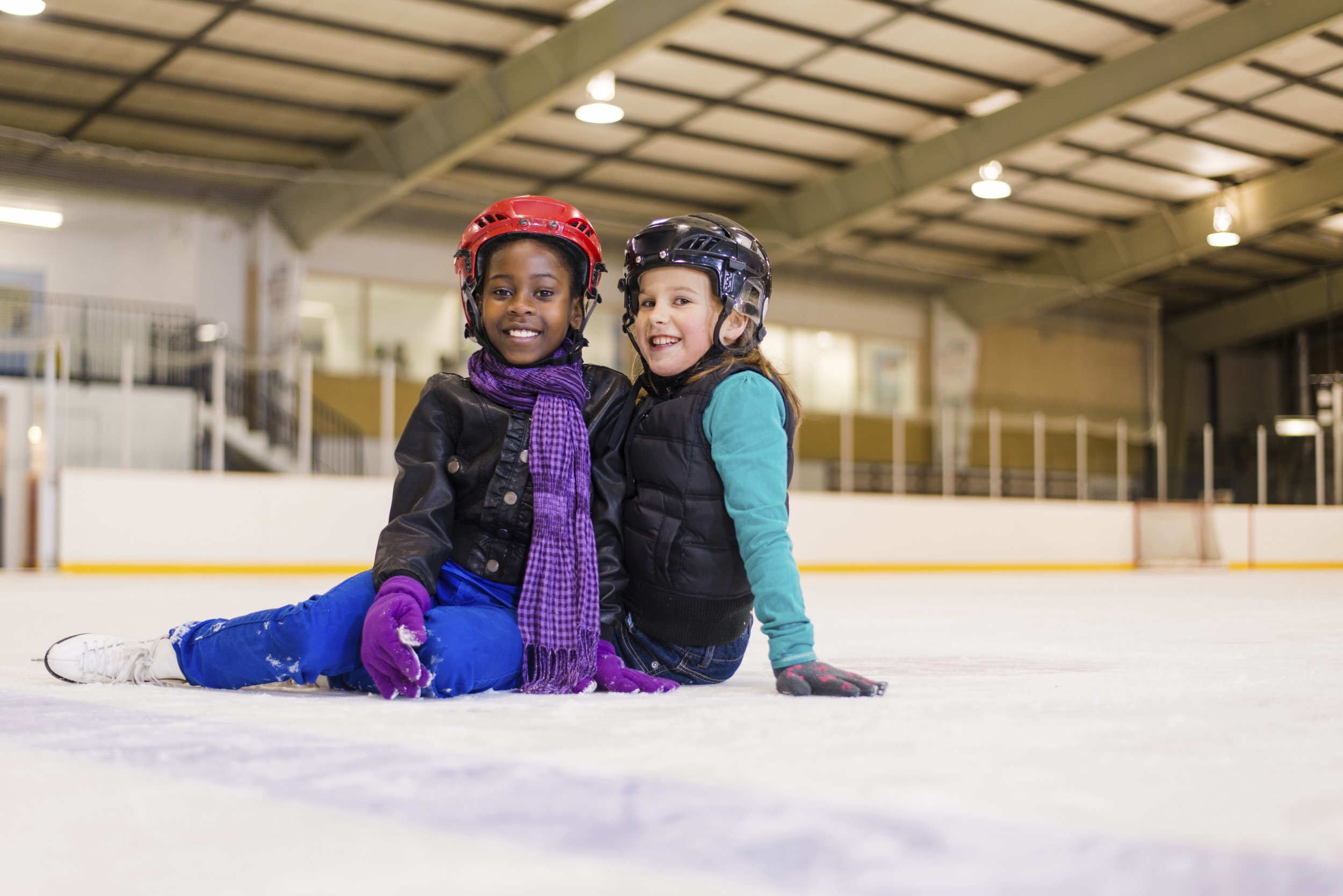 A couple of girls on ice.